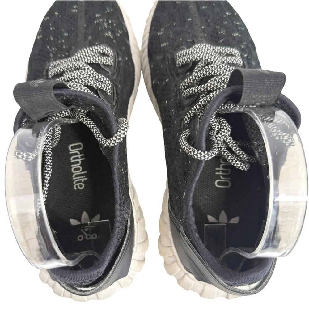 Adidas Tubular‎ Primeknit Black White Running Shoes Sneakers Mens 6.5 Womens 8